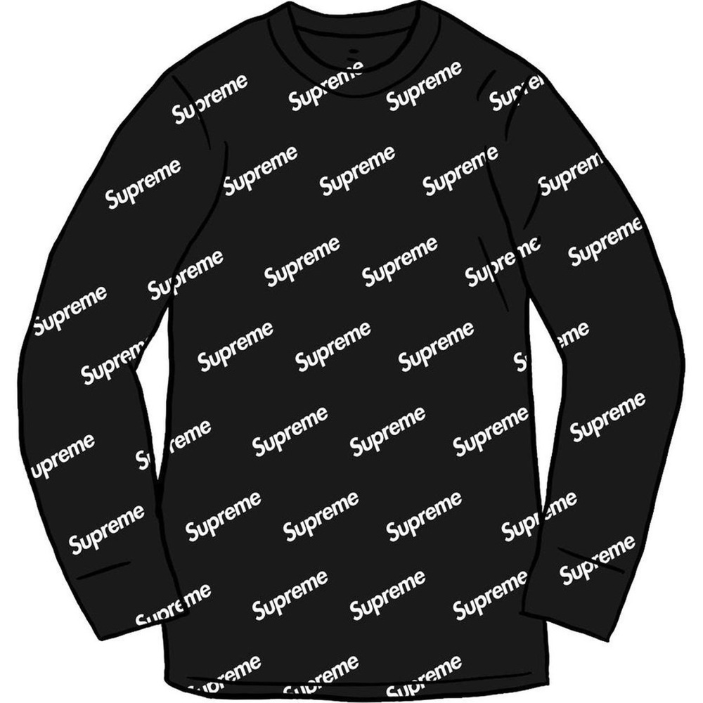 Supreme x Hanes Black Thermal Crew